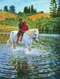 Children on a horse