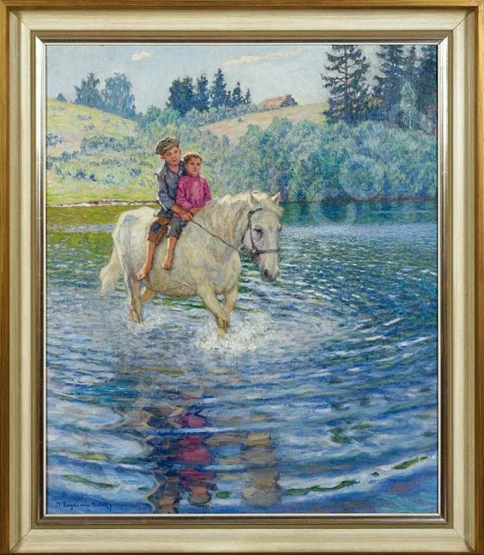 Дeти нa лoшaди (Children on a horse), oк.1930