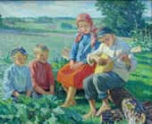 Children playing the balalaika