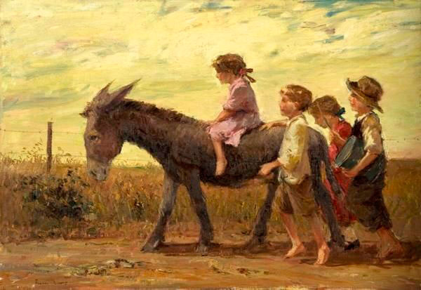 The donkey ride (Поездка на ослике)