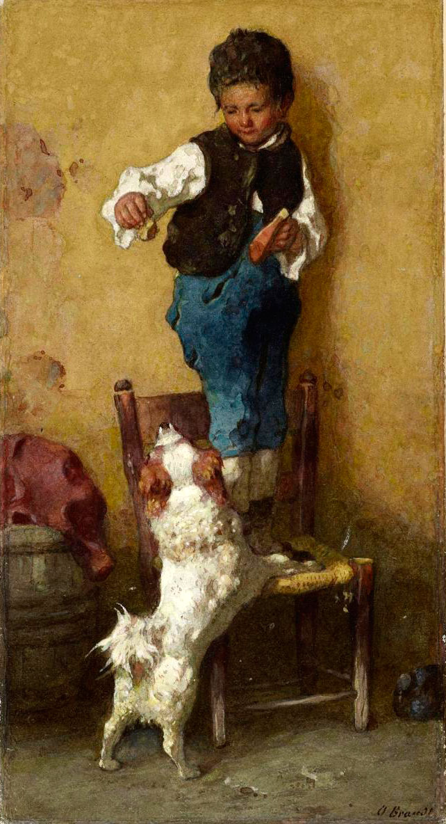 Junge mit Hund (Мальчик с собакой), 1870-1880