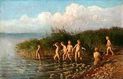 Badende drenge i Esrom sø (Мальчики, купающиеся в озере Эсром), 1898