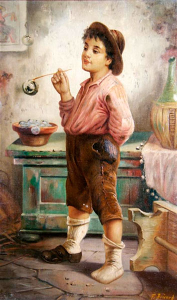 Boy Blowing Bubbles (Мальчик, выдувающий пузыри)