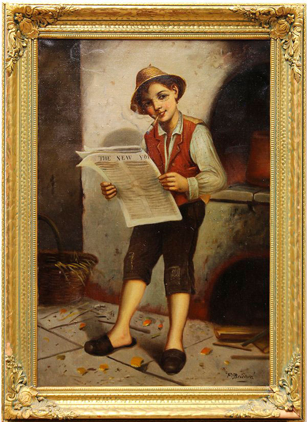 Boy Reading the News (Мальчик, читающий газету)