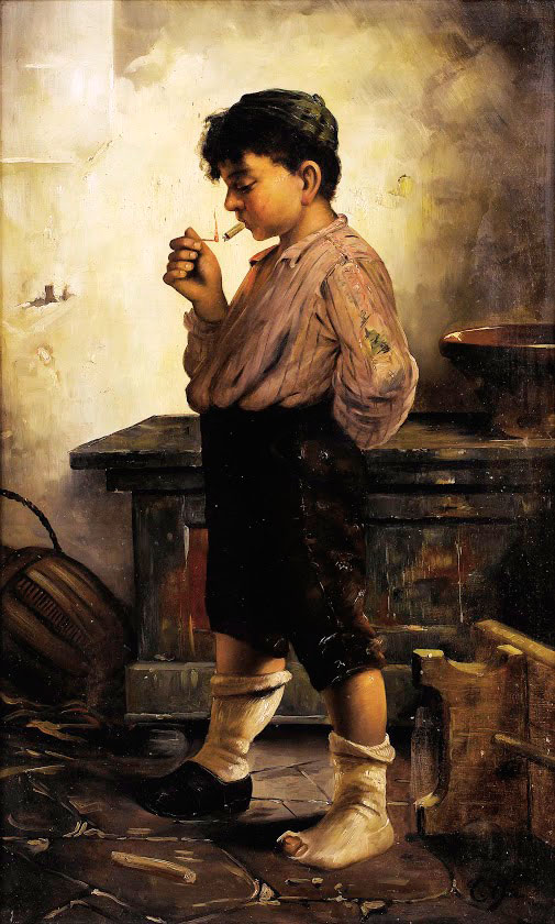 The first cigar (Первая сигара), 1904