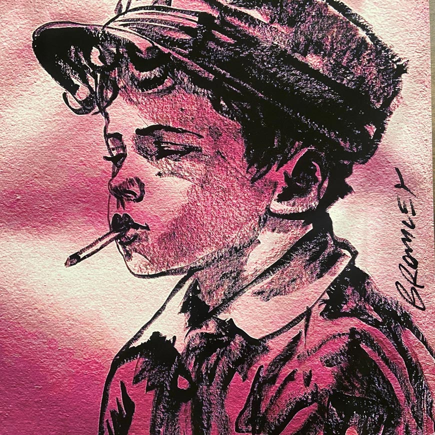 Smoking Boy, pink (Курящий мальчик, розовый)