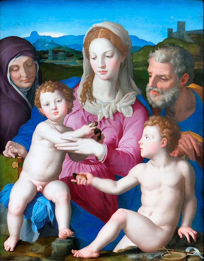 The Holy Family with St. Anna and the Infant St. John the Baptist (Святое семейство со святой Анной и младенцем Иоанном Крестителем), c.1525