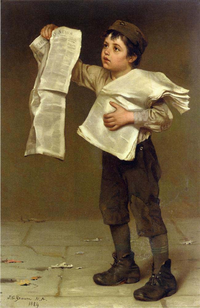 Newsboy (Продавец газет), 1884