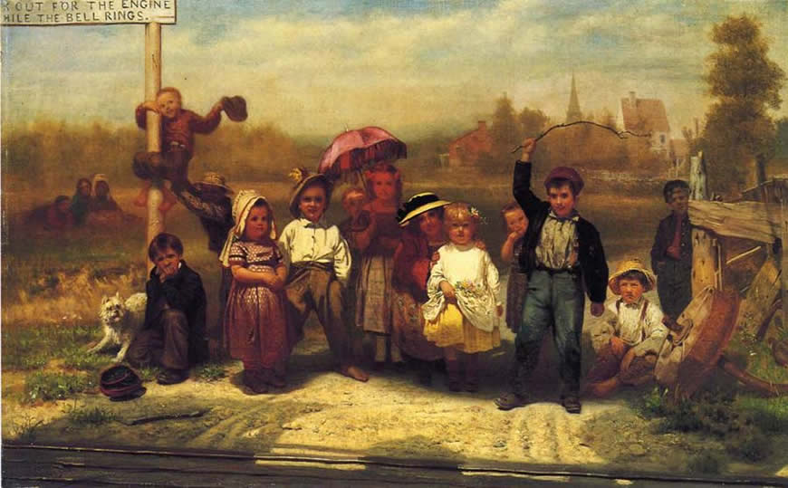 Look out for the Engine while the Bell Rings (Ожидание поезда в Белл-Рингсе), 1863