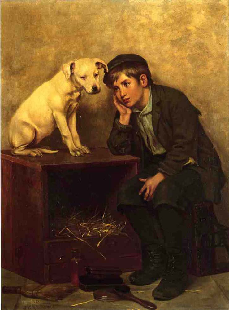 Shoeshine Boy with His Dog (Чистильщик обуви со своей собакой)