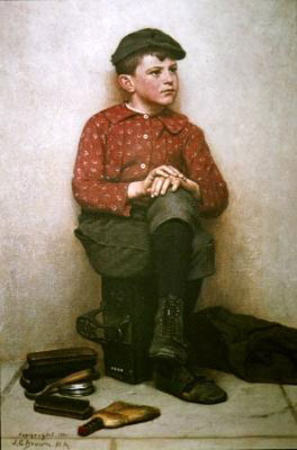 Shoeshine Boy, New York (Чистильщик обуви, Нью-Йорк), 1900