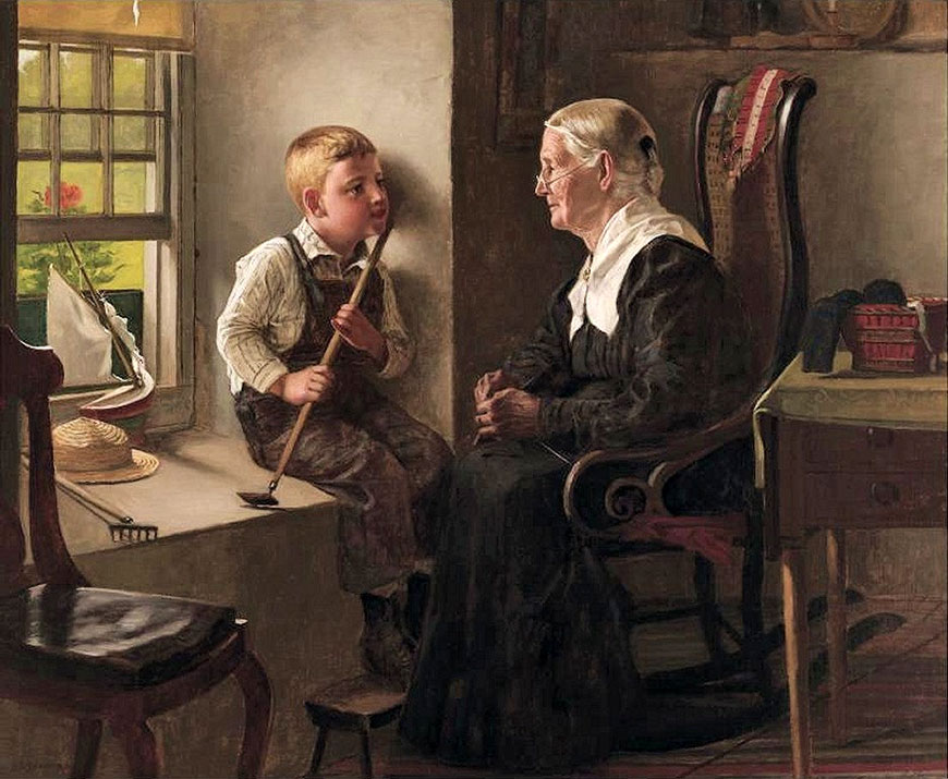 Telling Stories to Grandma (Рассказывающий историю бабушке)