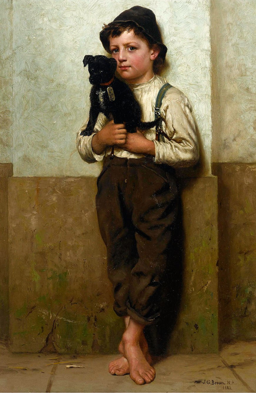 Boy with Puppy (Мальчик с щенком), 1880