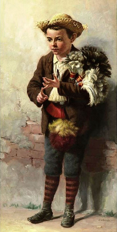 Boy with Feather Dusters (Мальчик с метёлками из перьев)