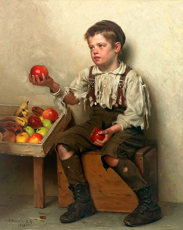 Brown John George - The Apple Boy (Яблочный мальчик), 1885