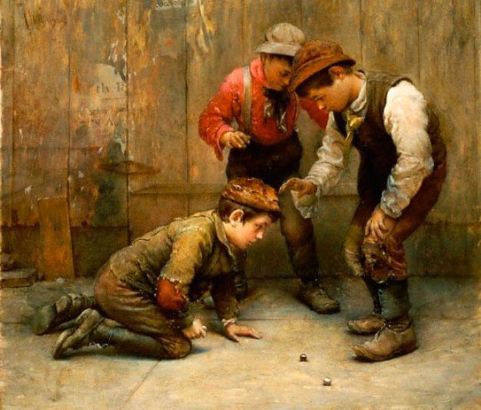 Boys Playing with Marbles (Мальчики, играющие в кости)