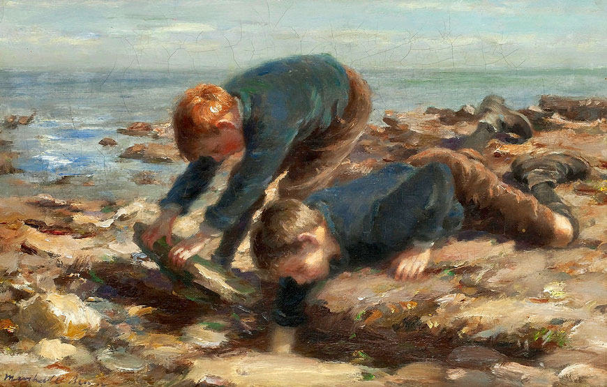 Boys Playing in a Rock Pool (Мальчики, играющие в заводи среди скал)