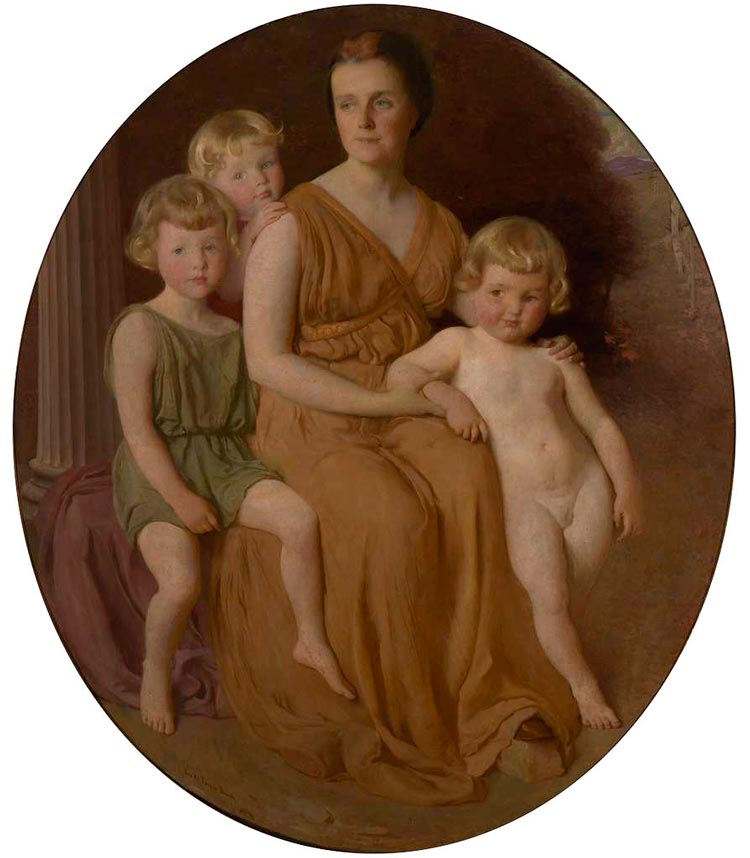 Portrait of Mrs. John J. Albright and Children (Портрет миссис Джон Дж. Олбрайт и детей), 1902