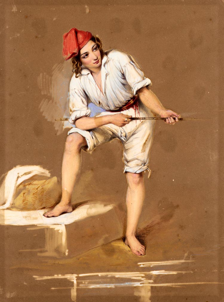 An Italian fisherboy (Итальянский мальчик-рыбак), 1848