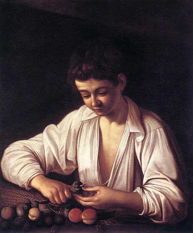 Boy Peeling a Fruit (Мальчик, режущий фрукты), c.1593