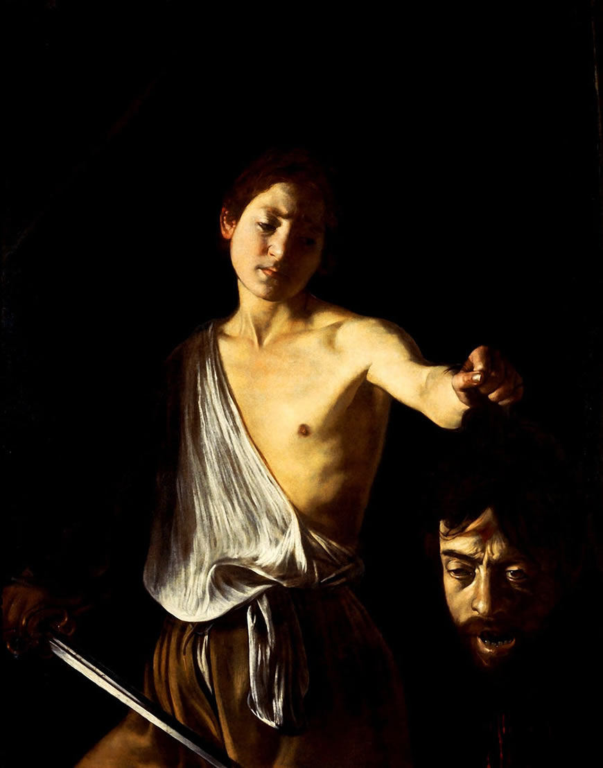 David with the head of Goliath (Давид с головой Голиафа), 1609-1610