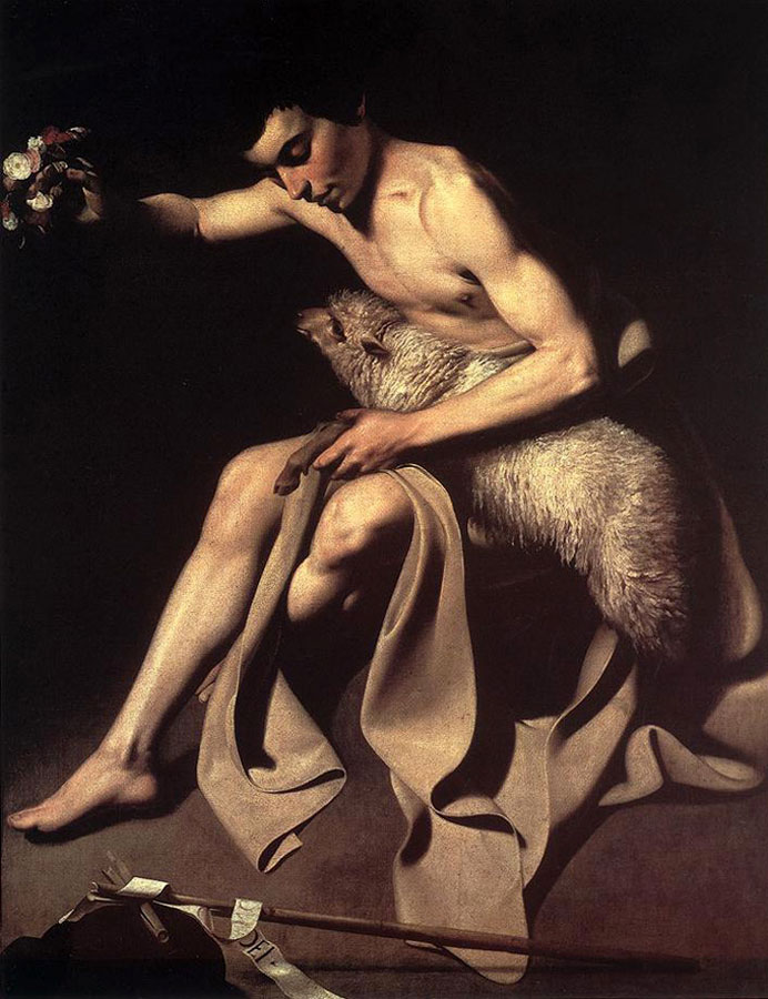 John the Baptist playing with a lamb (Иоанн Креститель, играющий с агнцем), 1595