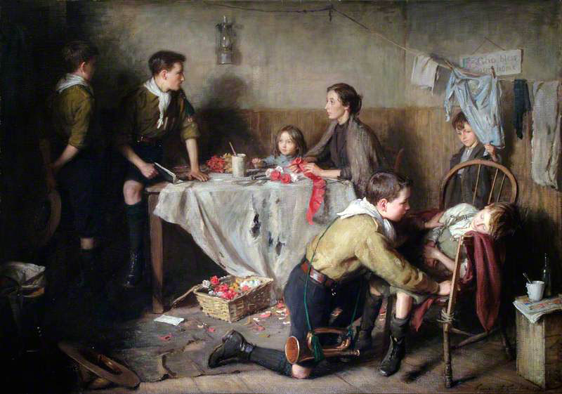 Good Service Work in a London Slum (Хорошая работа - помощь в трущобах Лондона), 1913