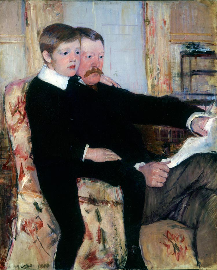 Alexander Cassatt and his son (Александр Кассат и его сын), 1884-1885