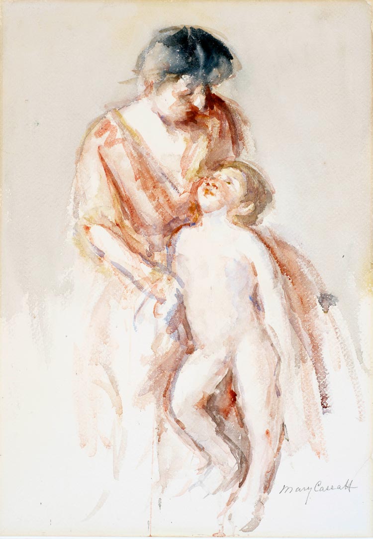 Woman with nude boy at her left (Женщина с обнаженным мальчиком слева от нее) 