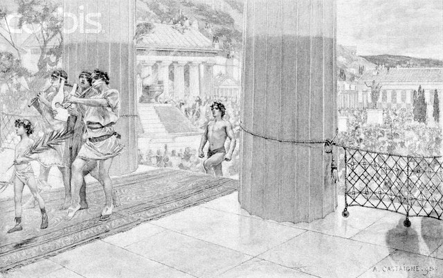 Victor of Ancient Olympic Games Entering the Temple of Zeus (Победитель олимпийских игр у входа в храм Зевса), ca.1889