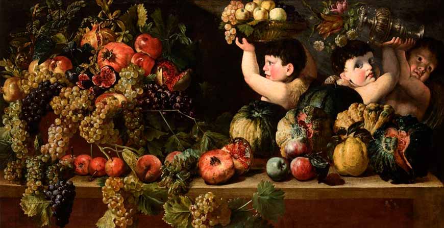 Still Life of Fruit with Three Figures of Children / Allegory of Autumn (Натюрморт с фруктами и тремя фигурами детей / Аллегория осени)