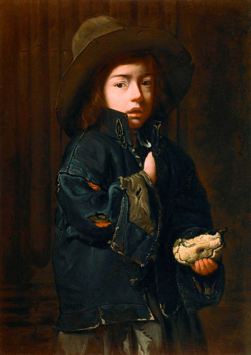 Beggar boy with a piece of pie (Нищий мальчик с куском пирога)