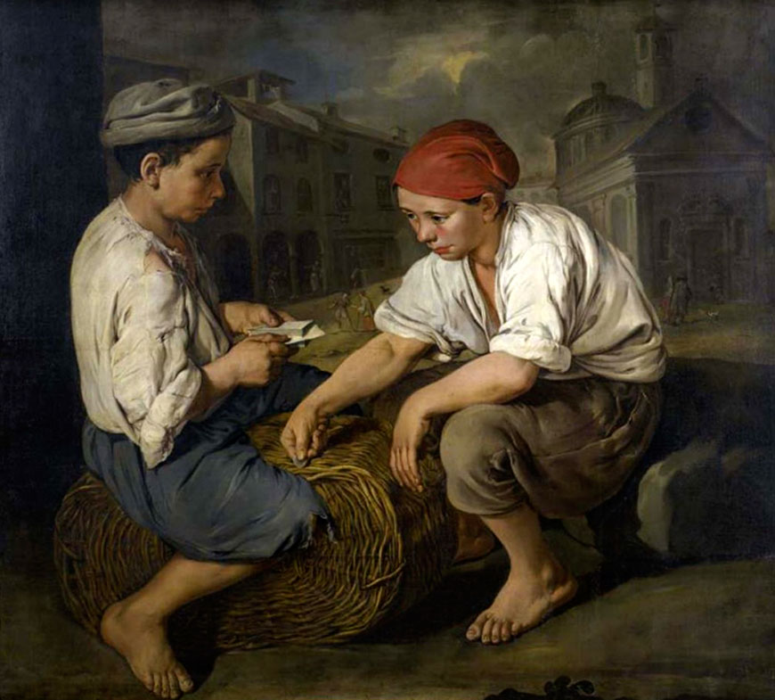 Two Young Porters Playing Cards (Два юных носильщика, играющих в карты)