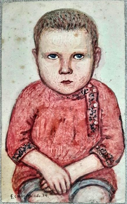 Мальчик в красной вышитой косоворотке (Boy in a red embroidered kosovorotka)