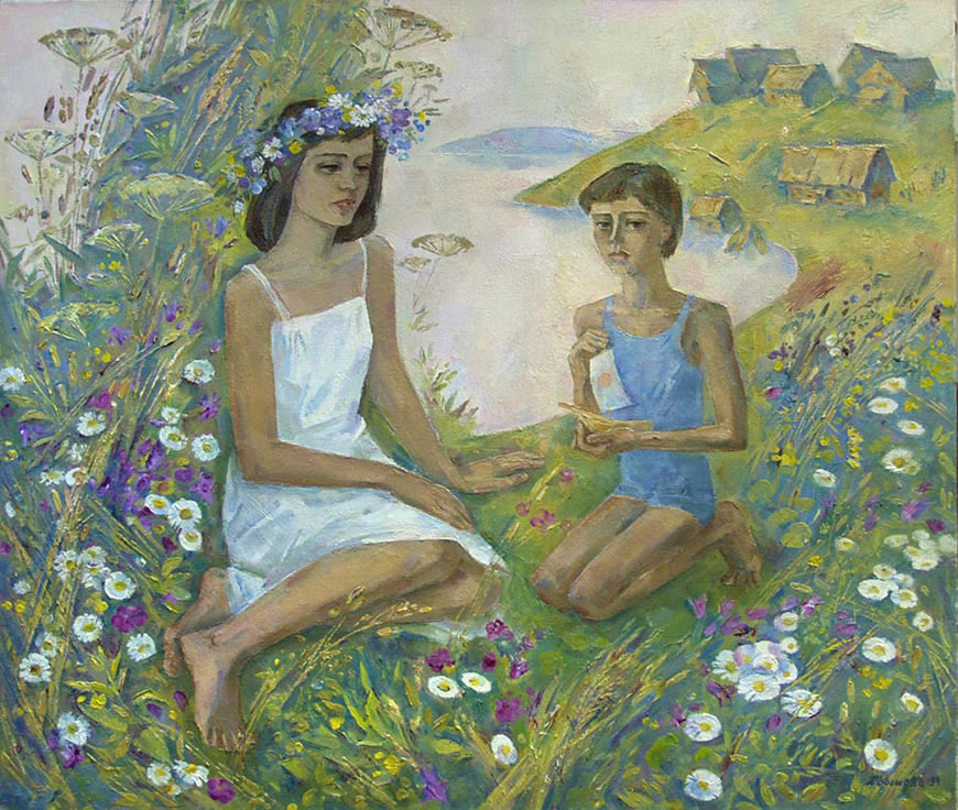 Дeти cpeди цвeтoв (Children among flowers), 1994