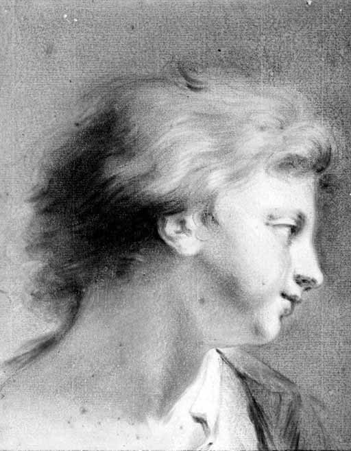 Portrait of a boy in profile to the right (Портрет мальчика в правый профиль)