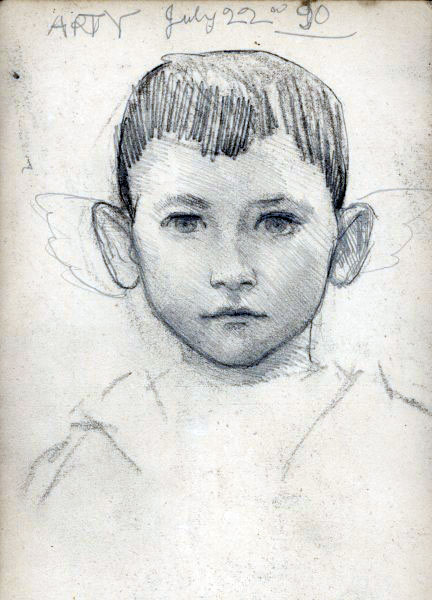 Study of a boy's head, portrait of the artist's son (Эскиз головы мальчика, портрет сына художника), 1890