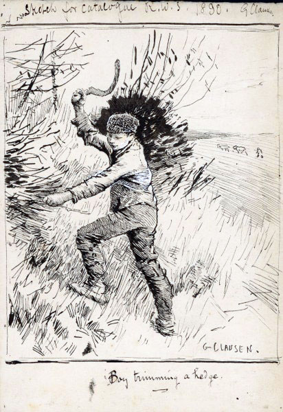 Boy Trimming a Hedge (Мальчик, обрезающий изгородь), 1890