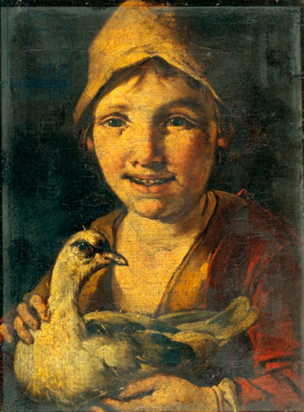 Young Farmer with Fowl (Юный фермер с птицей)