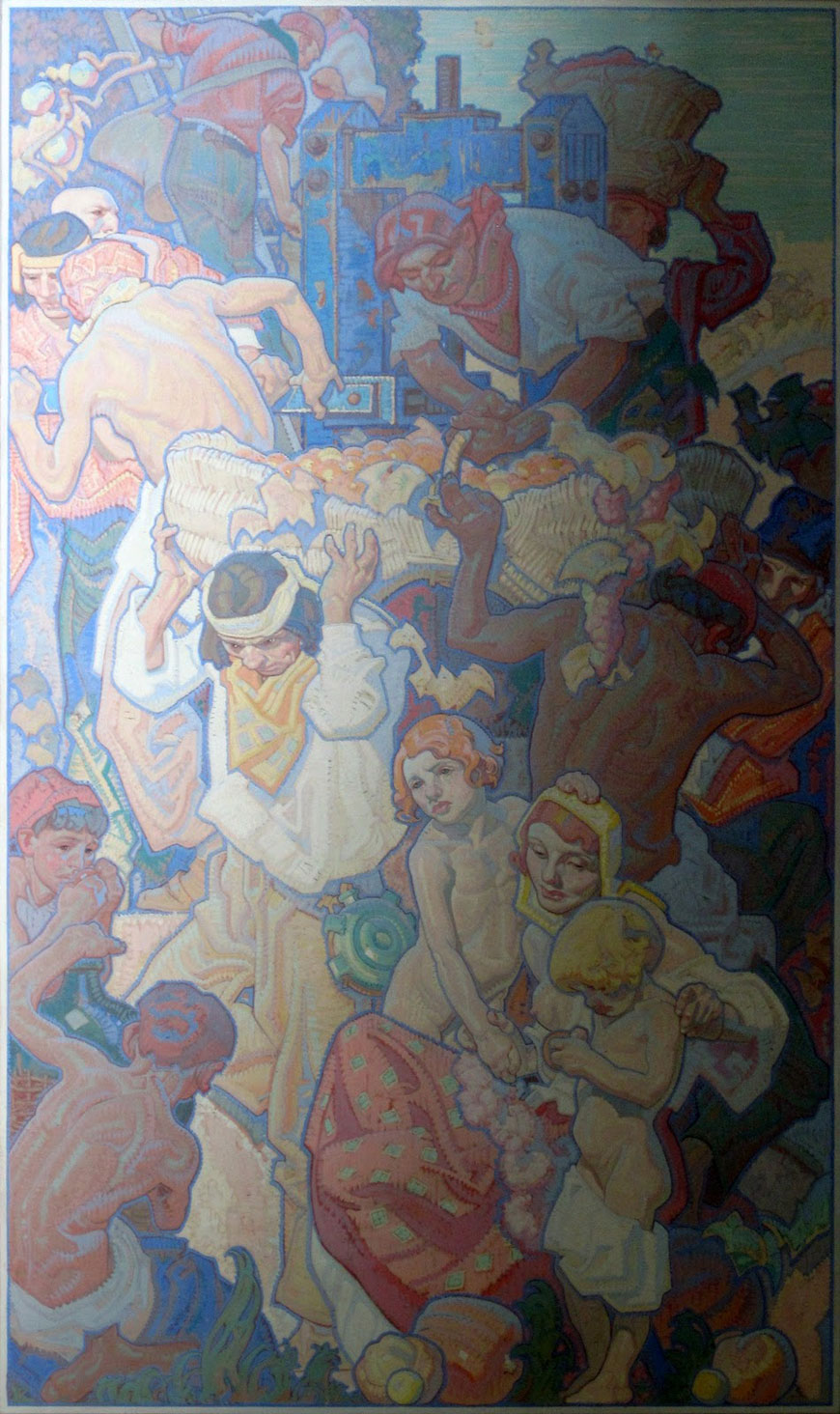 Los Angeles Public Library mural detail (фрагмент росписи Общественной библиотеки Лос-Анжелеса)