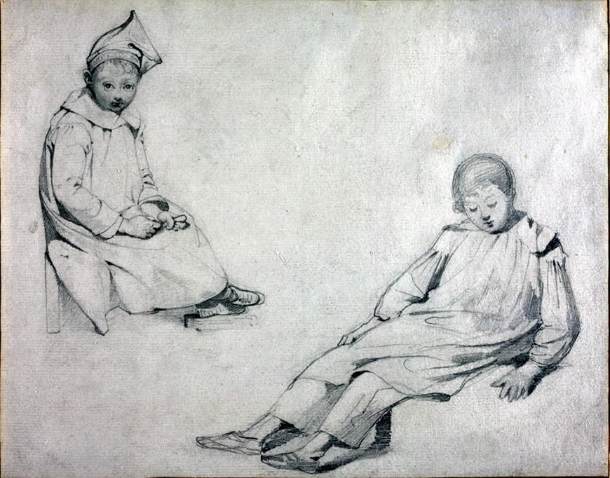 Two Studies of Young Boys (Эскиз двух сидящих мальчиков)