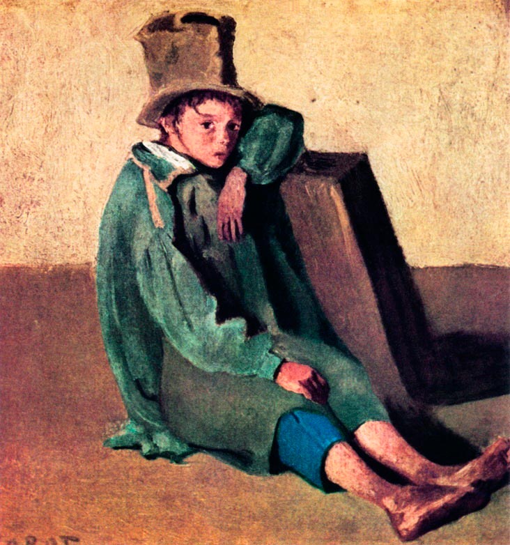 Child with a big hats (Ребёнок в высокой шляпе)