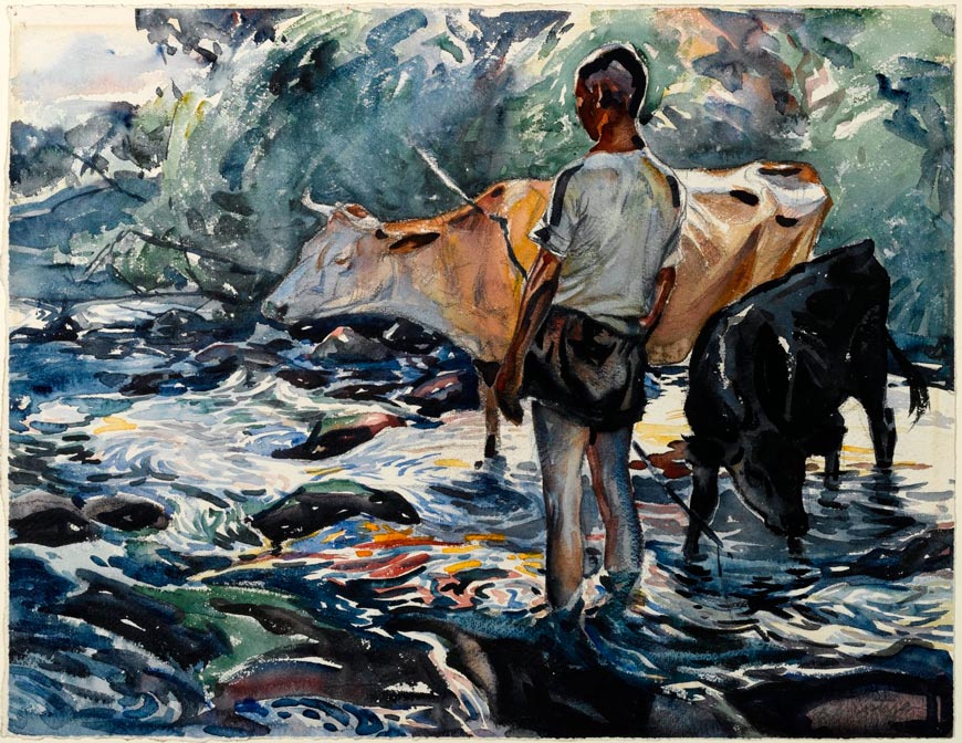 Boy with Cows (Мальчик с коровами), c.1922