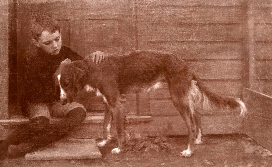 Boy and Dog (Мальчик и собака), c.1900