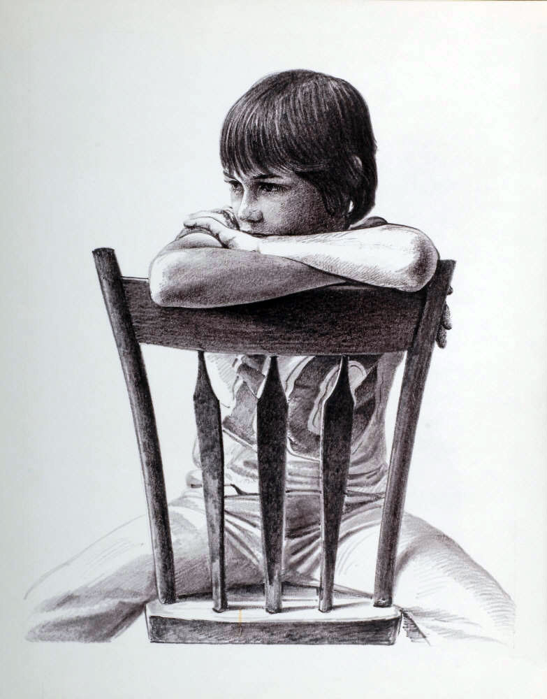 Study for Boy on Chair (Эскиз Мальчика в кресле), c.1975