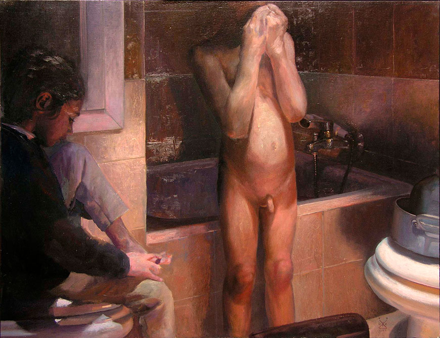 Salida de baño. Alma y Antonio (Выход из ванной. Альма и Антонио)