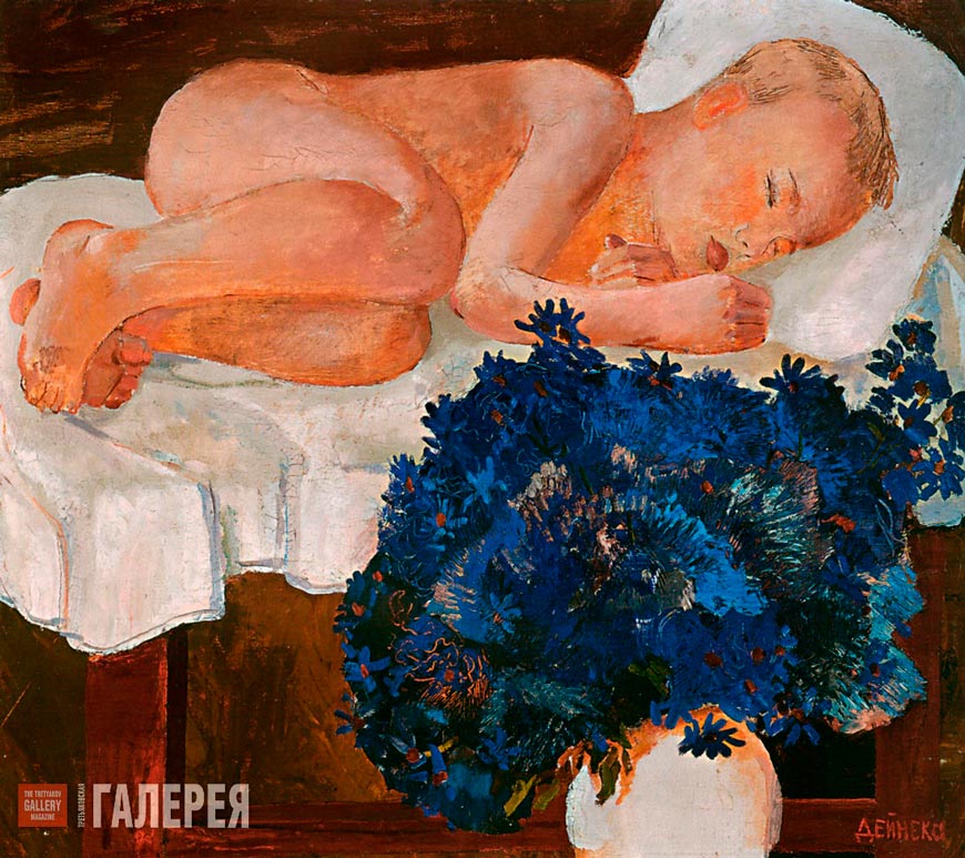 Спящий мальчик с васильками (The Sleeping Boy With Cornflowers), 1932