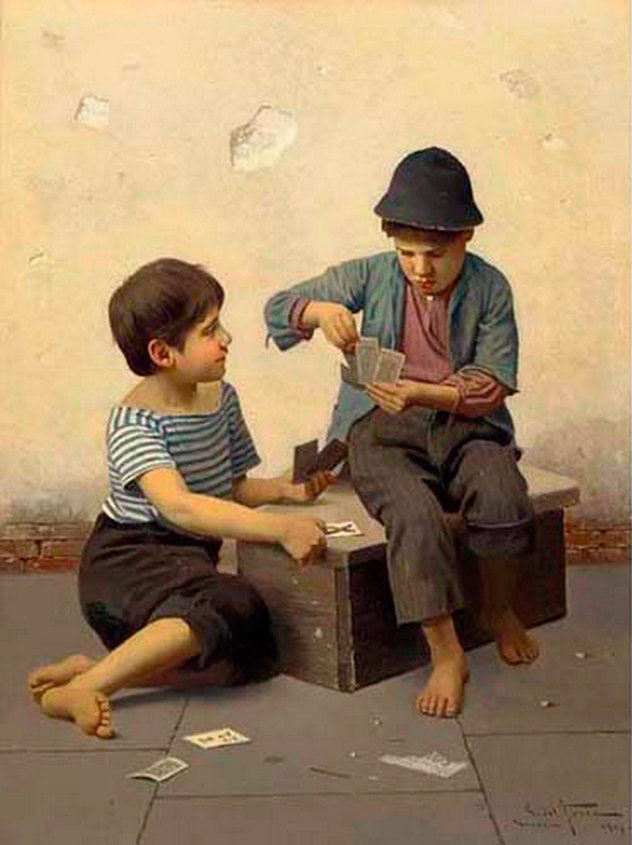 Boys playing cards (Мальчики, играющие в карты), 1898