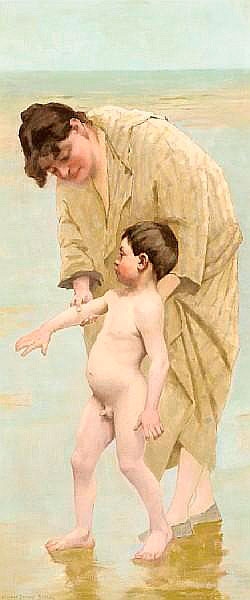 Femme et enfant à la plage (Мать и ребёнок на берегу моря)