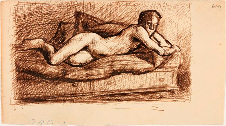 Boy on a divan - nude study (Мальчик на диване - эскиз ню)